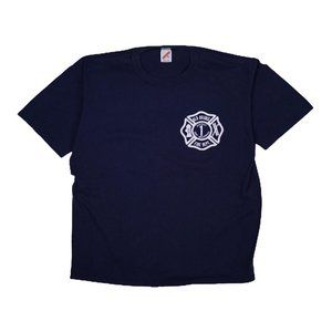 Vintage 80s Fire Department Single Stitch Jerzees Tshirt Made in USA